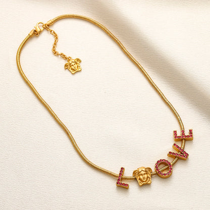 304 Stainless Steel Heart & Letter Charm Bracelet & Necklace - Individual or Set
