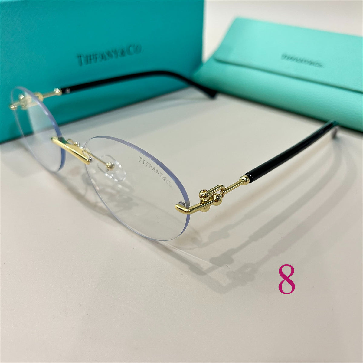 Rimless Aviator Sunglasses with Double Bridge