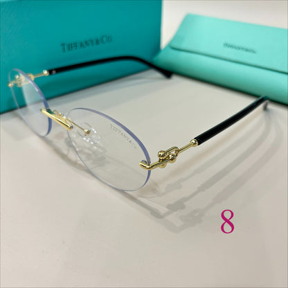 Rimless Aviator Sunglasses with Double Bridge
