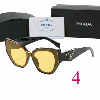 Rounded Cat-Eye Sunglasses with Ornate Patterned Temples