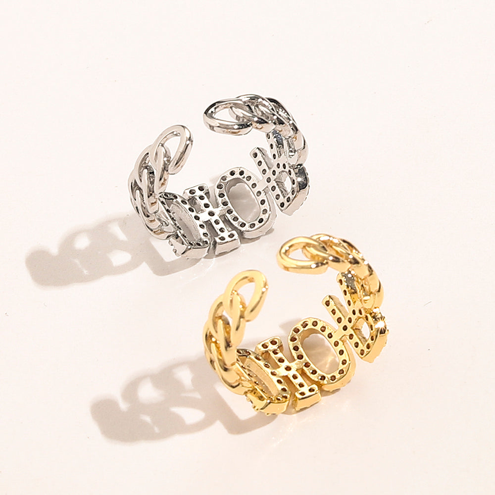 Copper Zirconium Real Gold Plated Ring,Rings Collection、D*or  Series