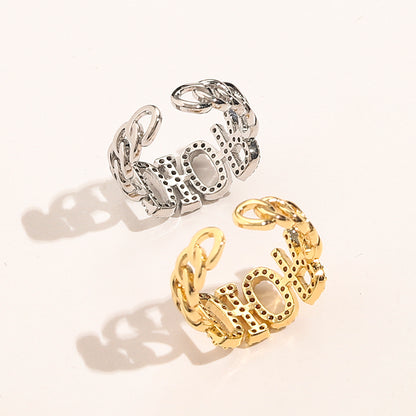 Copper Zirconium Real Gold Plated Ring,Rings Collection、D*or  Series