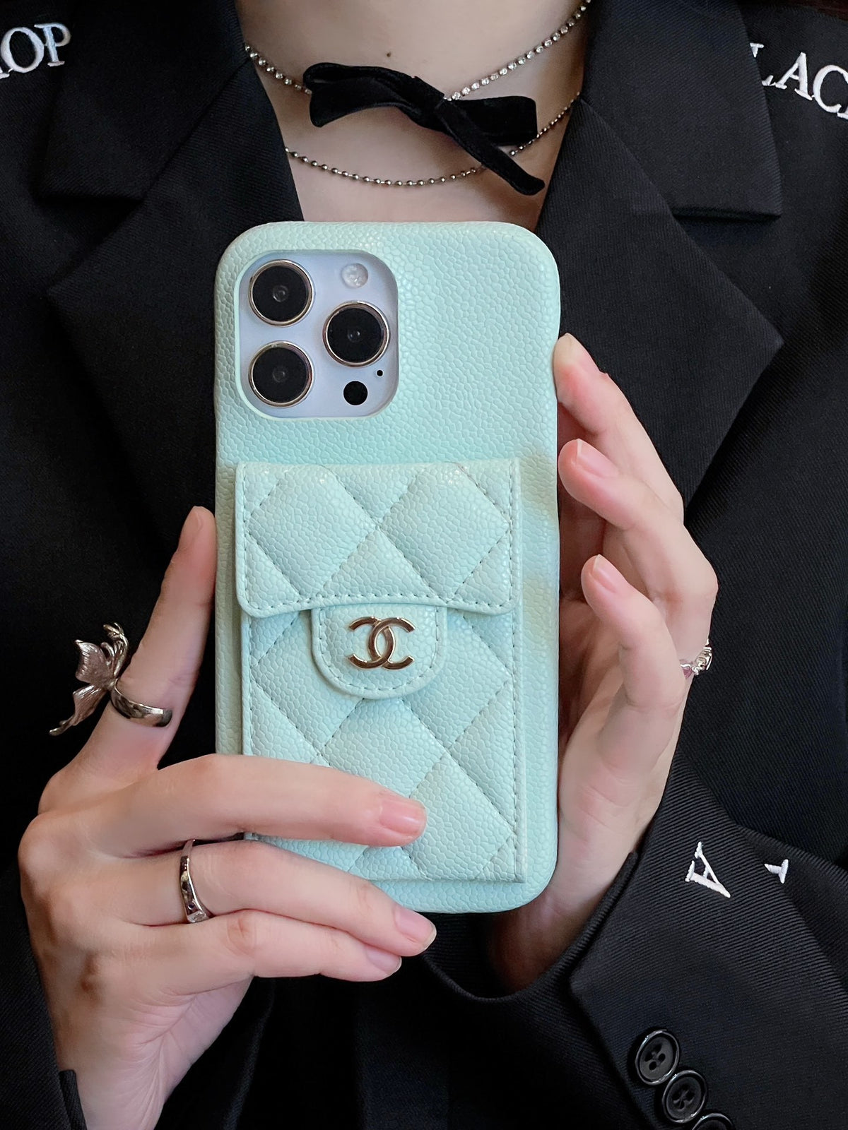 Fashion Aesthetic Shock Absorbing Protective Phone Case CH*NEL Series、Fashion Phone Case