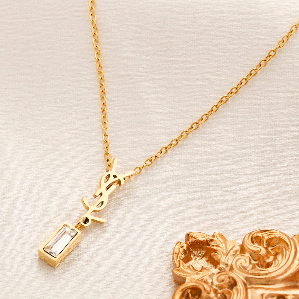 Set collana e orecchini in acciaio inossidabile 304