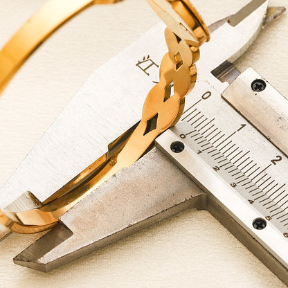 304 Stainless Steel Color-Inlay Link Medallion Bracelet