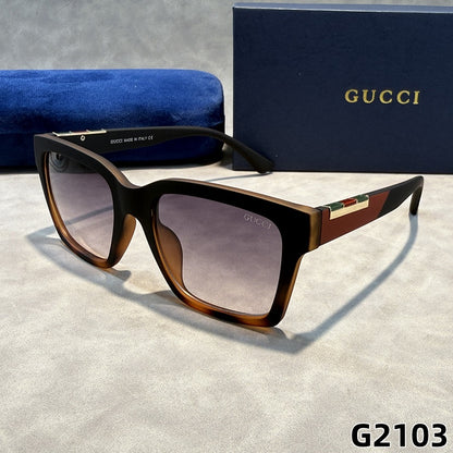 Oversized Cat-Eye Sunglasses with Broad Metal Temples