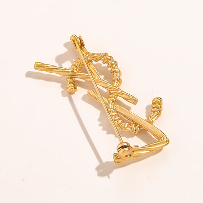 Alloy Steel Stamped Brooch,Brooches Collection、Y*L Series