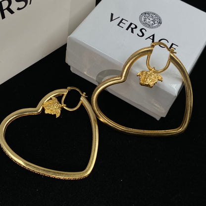 Heart Outline Hoop Earrings