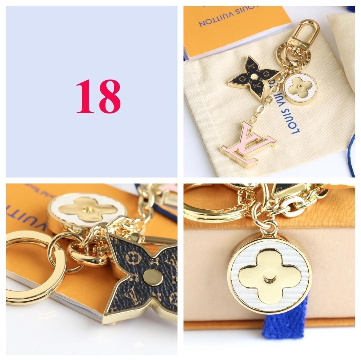 Premium Fashion Keychain Stylish Accessory、L*V Series、𝐊𝐞𝐲𝐜𝐡𝐚𝐢𝐧𝐬 & 𝐊𝐞𝐲 𝐑𝐢𝐧𝐠𝐬（𝐇）