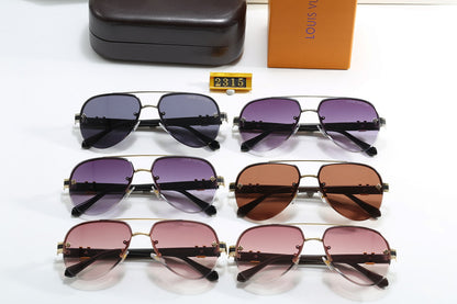 Navigator Sunglasses with Patterned Metal Temples