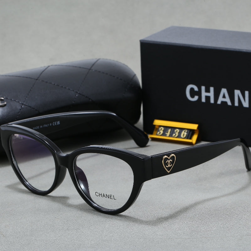 Round Logo-Temple Glasses - Clear and Tinted Lens Options