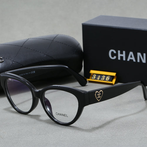 Round Logo-Temple Glasses - Clear and Tinted Lens Options