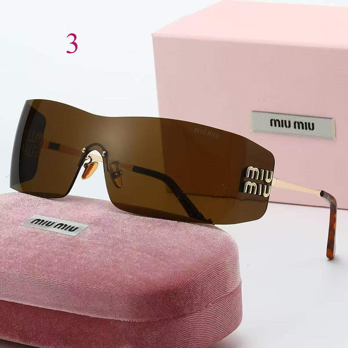 Rimless Shield Sunglasses with Open Bridge