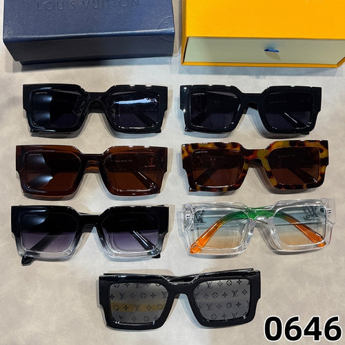 Sculpted Browline Rectangular Sunglasses