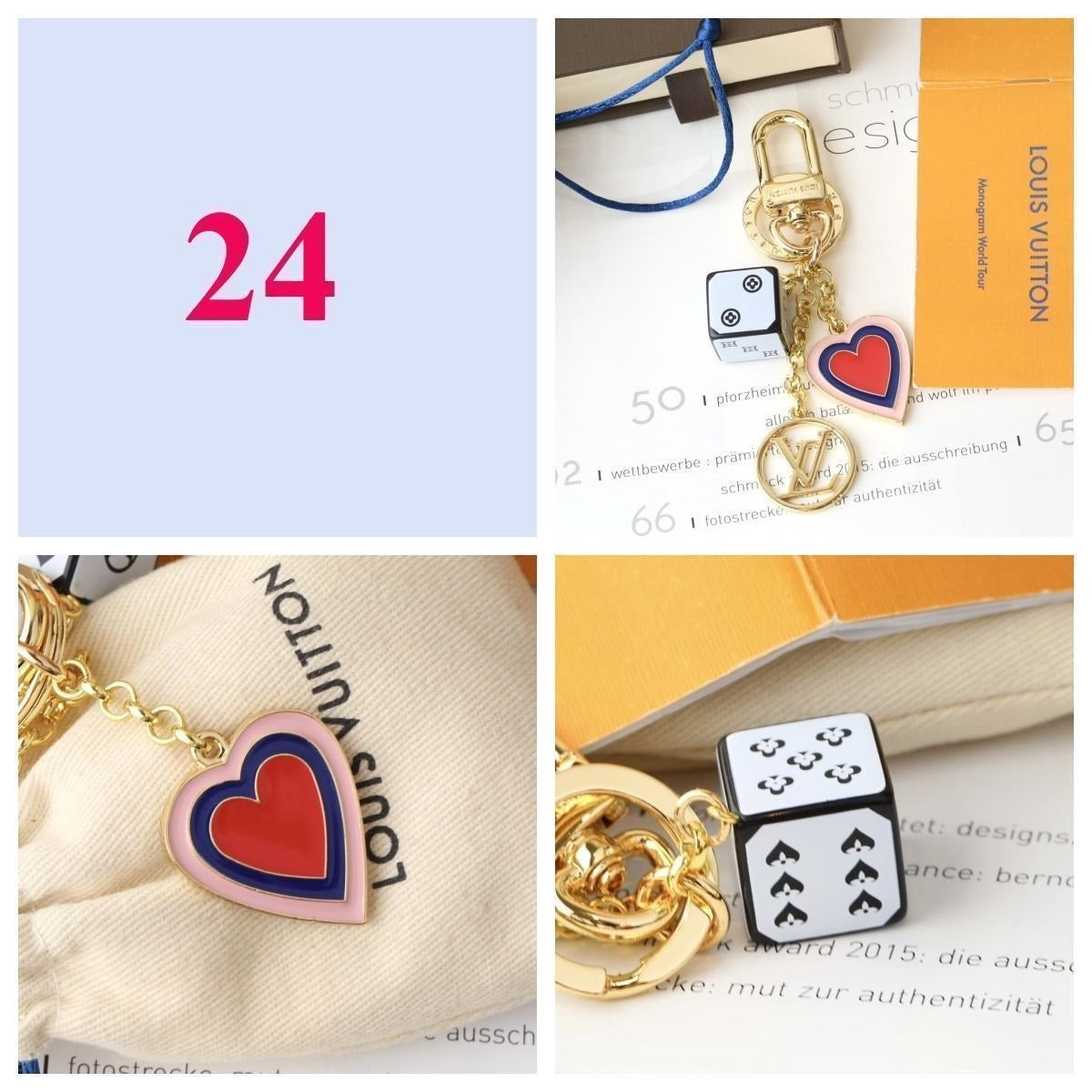 Premium Fashion Keychain Stylish Accessory、L*V Series、𝐊𝐞𝐲𝐜𝐡𝐚𝐢𝐧𝐬 & 𝐊𝐞𝐲 𝐑𝐢𝐧𝐠𝐬（𝐇）