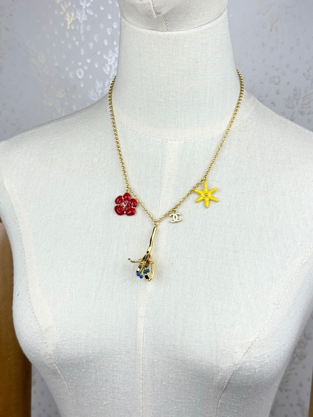 Botanical Charm Y-Drop Necklace