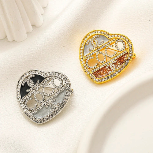 Alloy Stamped Logo Brooch,Brooches Collection、CH*NEL Series
