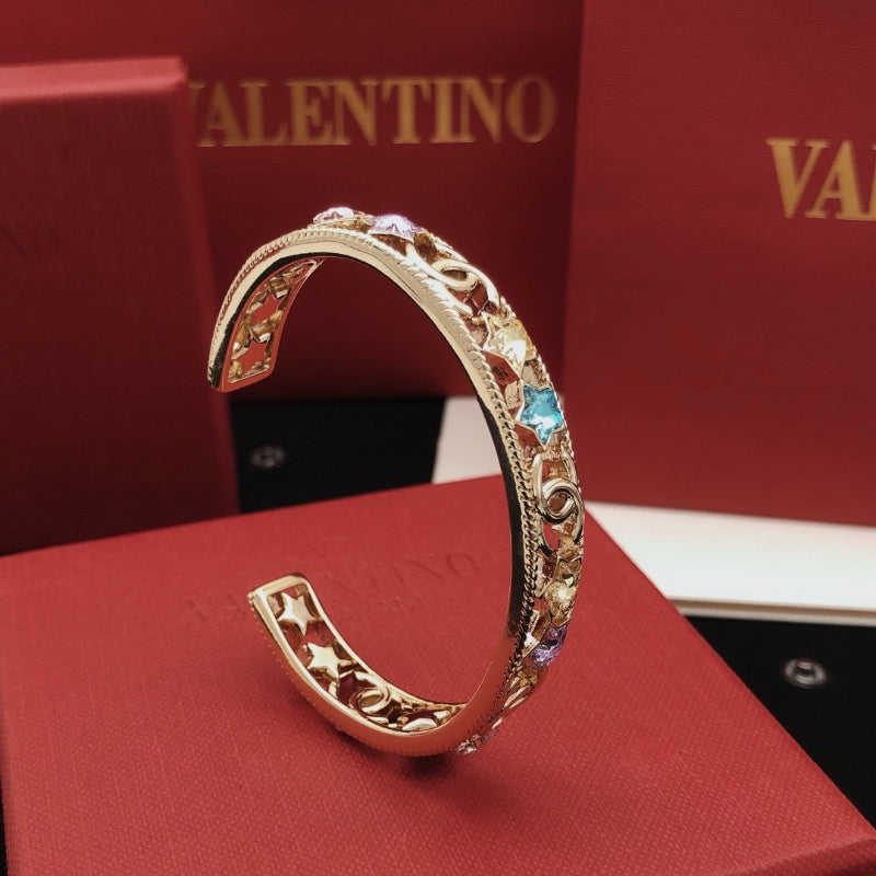 Openwork Interlocking-C Bangle Bracelet