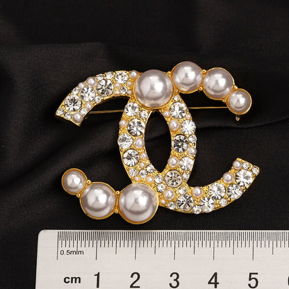 Alloy Steel Stamped Logo Brooch,Brooches Collection、CH*NEL Series