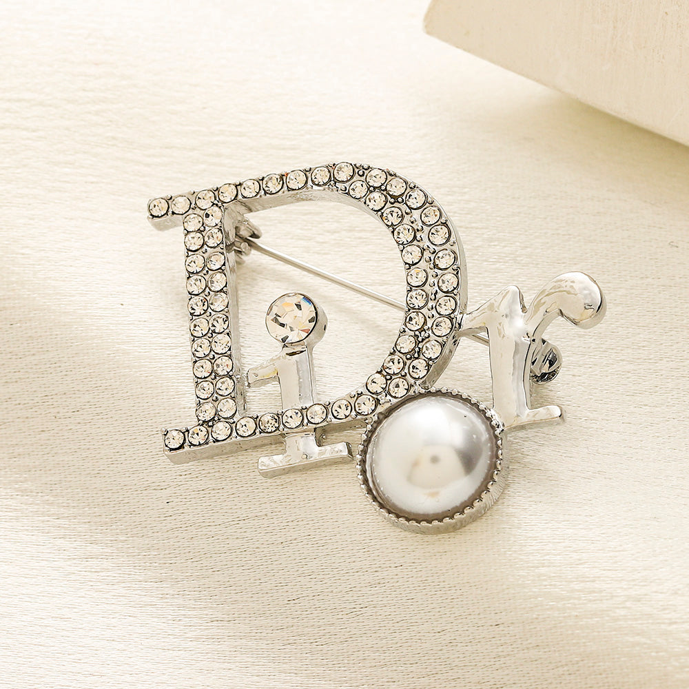Alloy Steel Stamped Logo Brooch,Brooches Collection、D*or Series