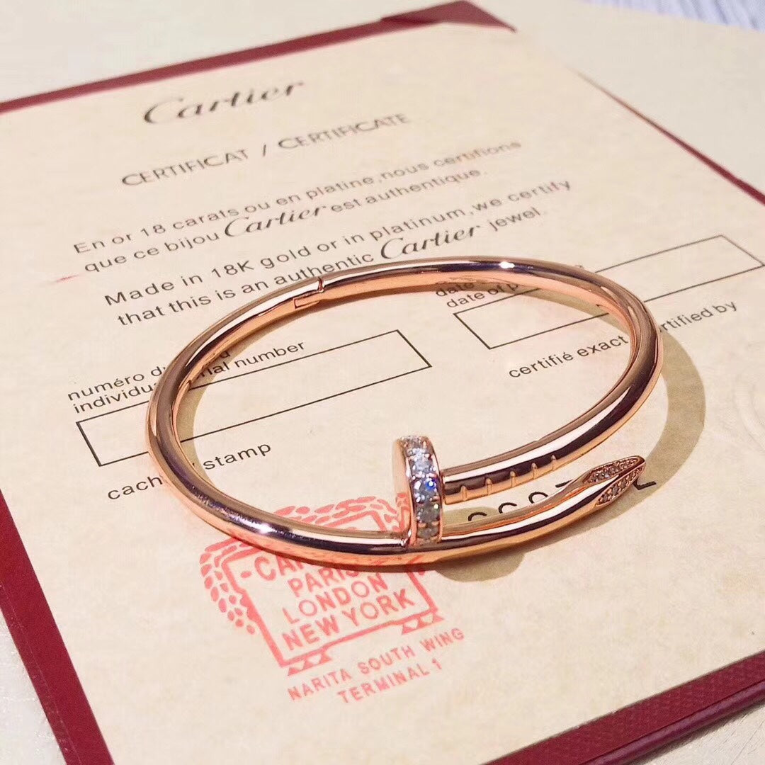 Polished Nail Bangle Bracelet