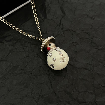 Pearl-Look Teardrop Pendant Necklace