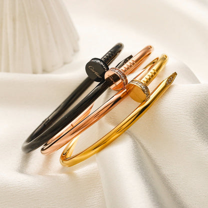 304 Stainless Steel Pointed Nail Bangle Bracelet