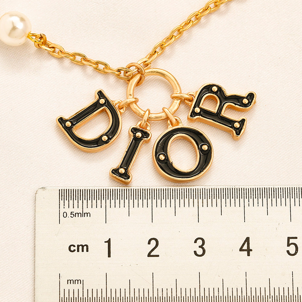 Set collana e bracciale con logo stampato in lega 304