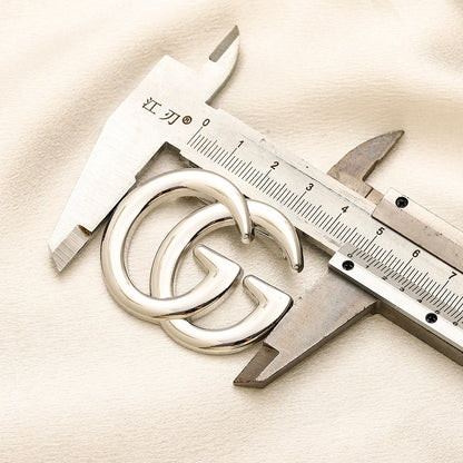 Alloy Steel Stamped Logo Brooch,Brooches Collection、GU*CI Series