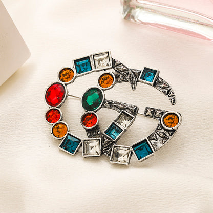 Alloy Stamped Logo Brooch,Brooches Collection、GU*CI Series