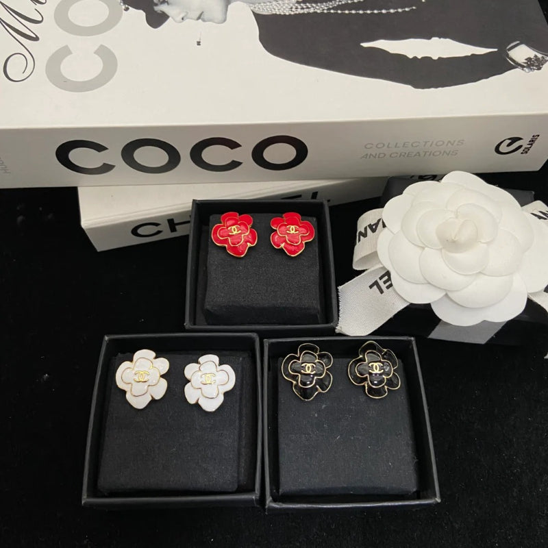 Layered Flower Stud Earrings
