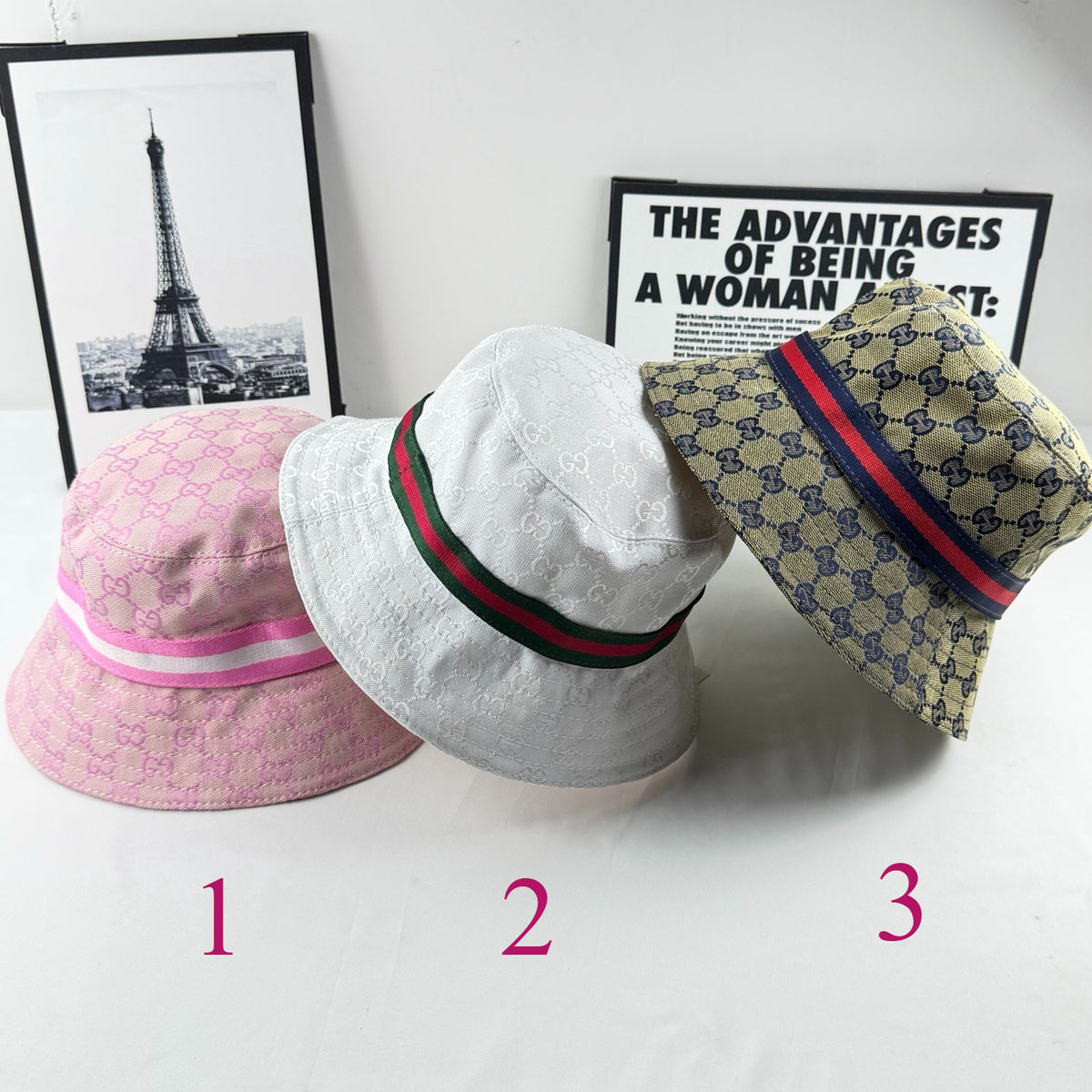 Adjustable Sun Hat for Men Women Outdoor UV Protection GU*CI Series、Fashion Caps