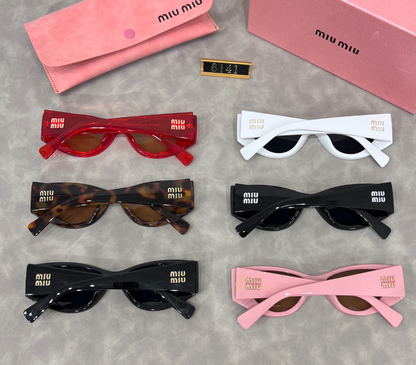 Slim Rectangular Sunglasses with Tapered Temples