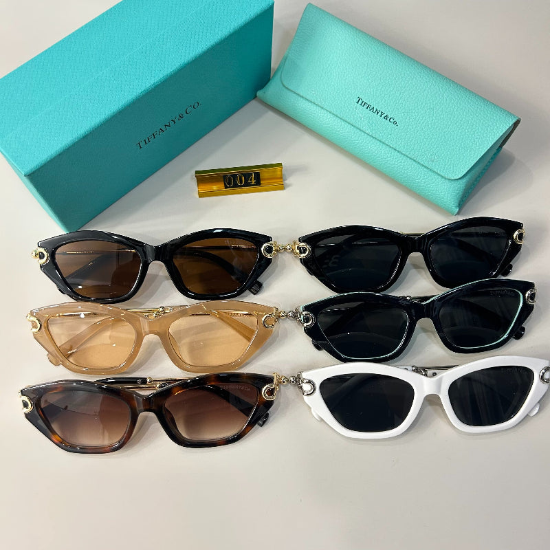 Narrow Cat-Eye Sunglasses with Swept Corners
