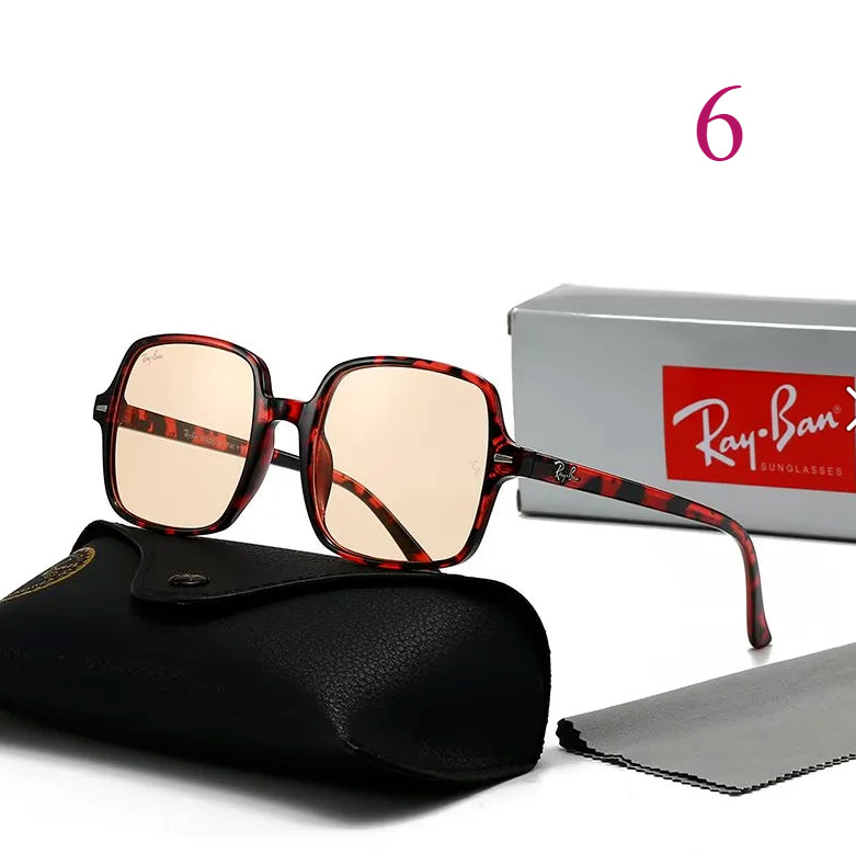 Square Navigator Sunglasses with Slim Double Bridge