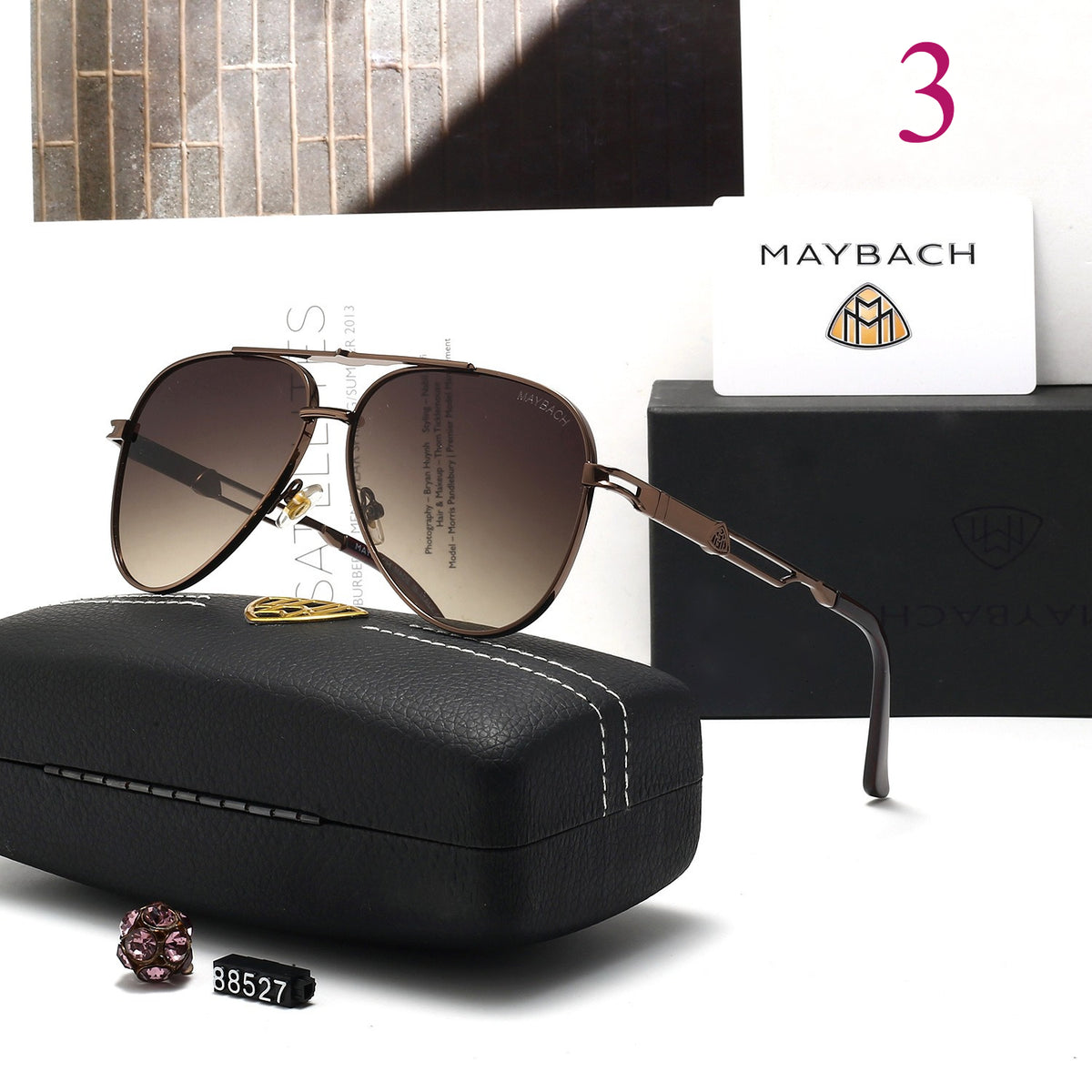 Metal Navigator Sunglasses with Double Bridge