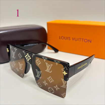 Flat-Top Rimless Sunglasses with Star Bridge Accent