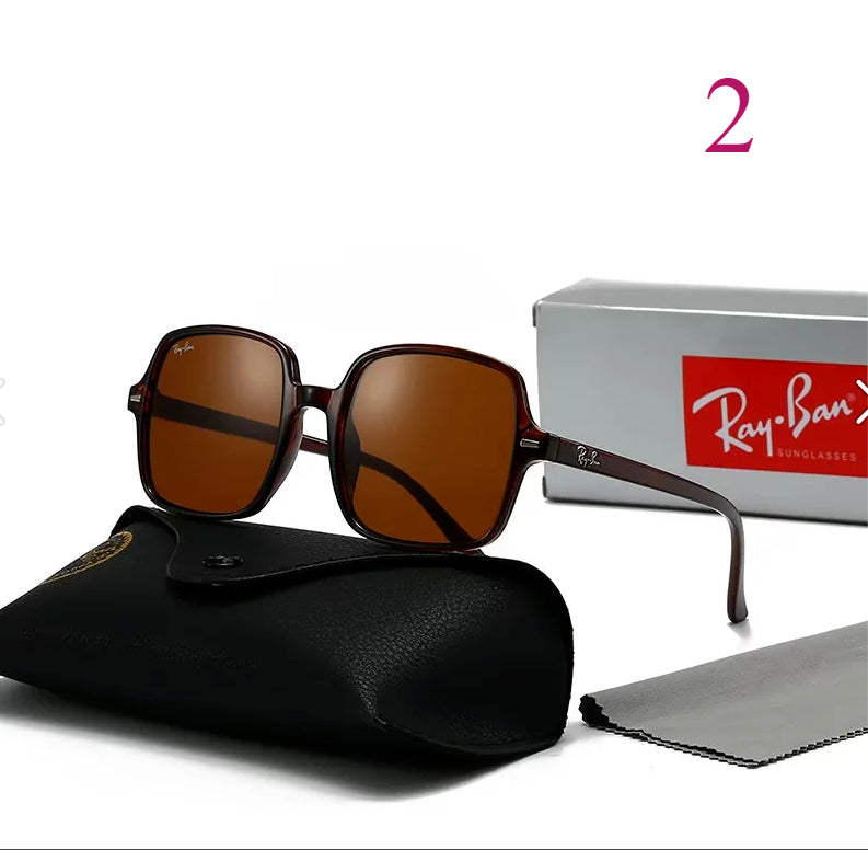 Square Navigator Sunglasses with Slim Double Bridge