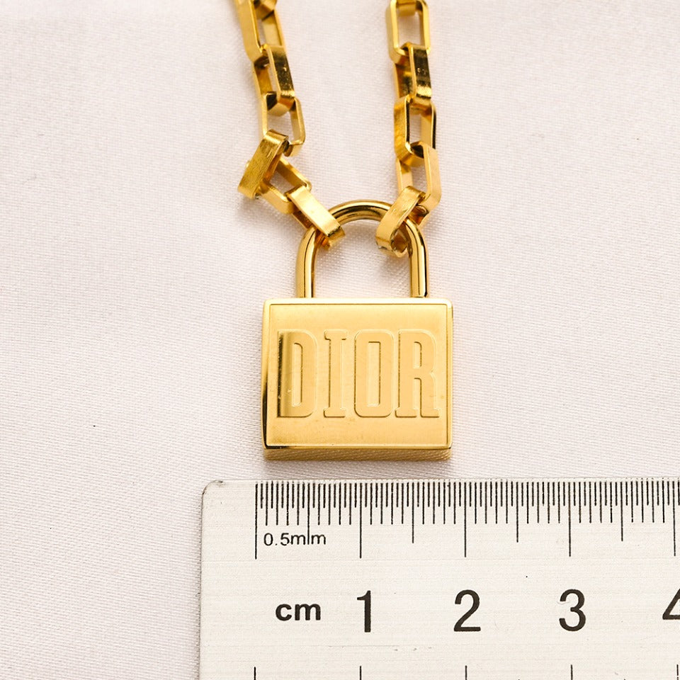 304 Stainless Steel Square Tag Paperclip Bracelet & Necklace - Individual or Set
