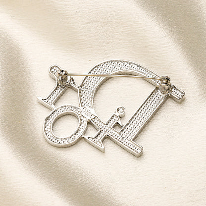 Alloy Steel Stamped Logo Brooch,Brooches Collection、D*or Series