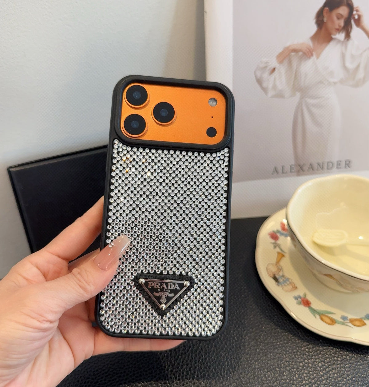 Fashion Aesthetic Shock Absorbing Protective Phone Case  Pr*da Series、Fashion Phone Case