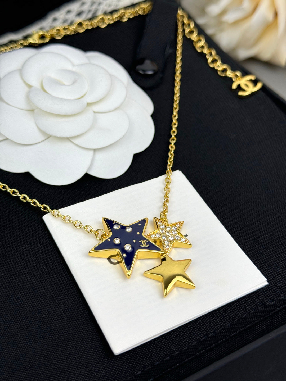 Triple Star Pendant Necklace