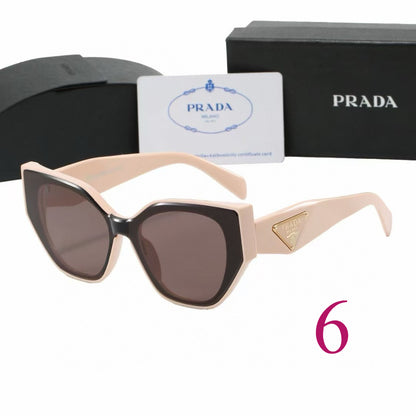 Rounded Cat-Eye Sunglasses with Ornate Patterned Temples
