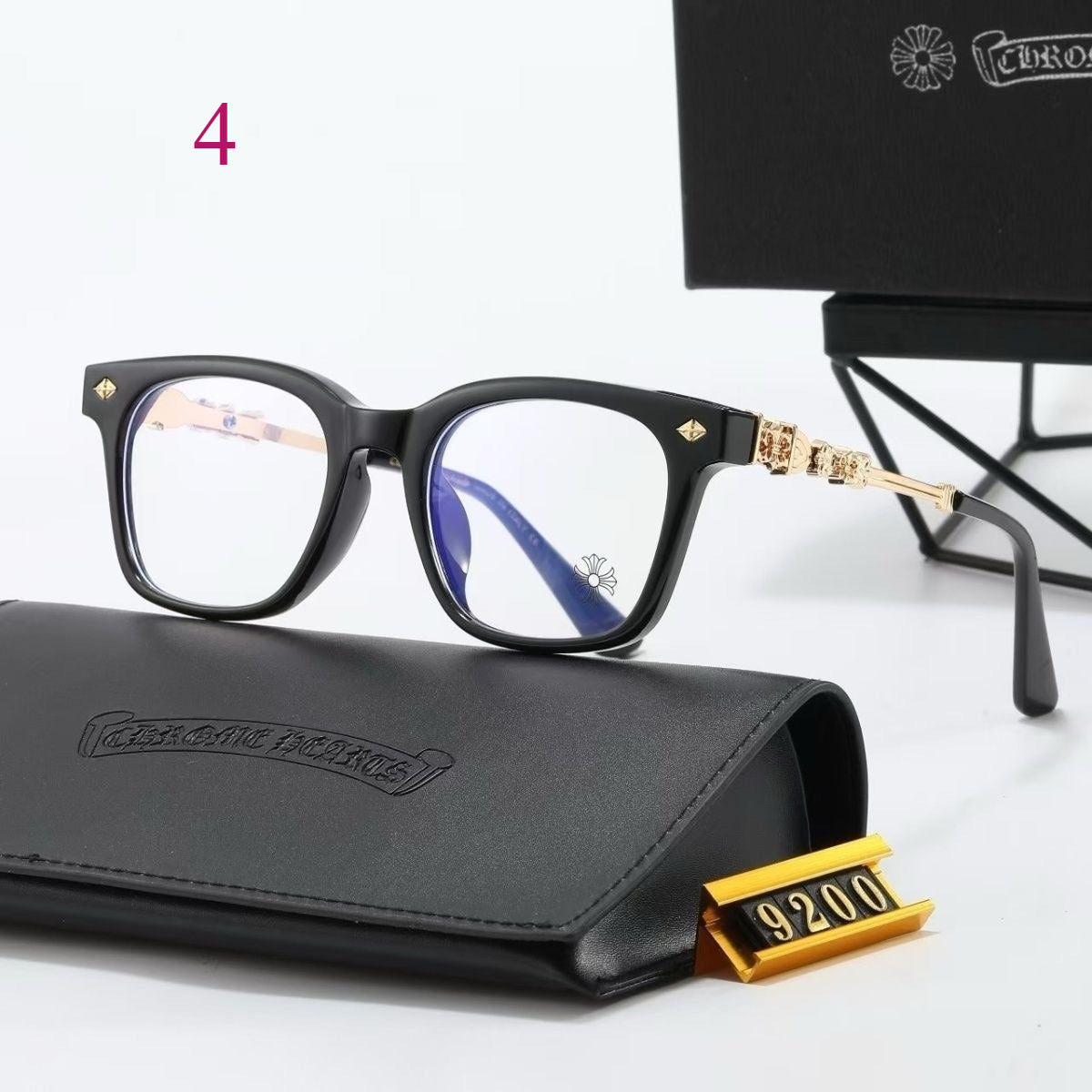 Rounded Rectangle Clear-Lens Glasses