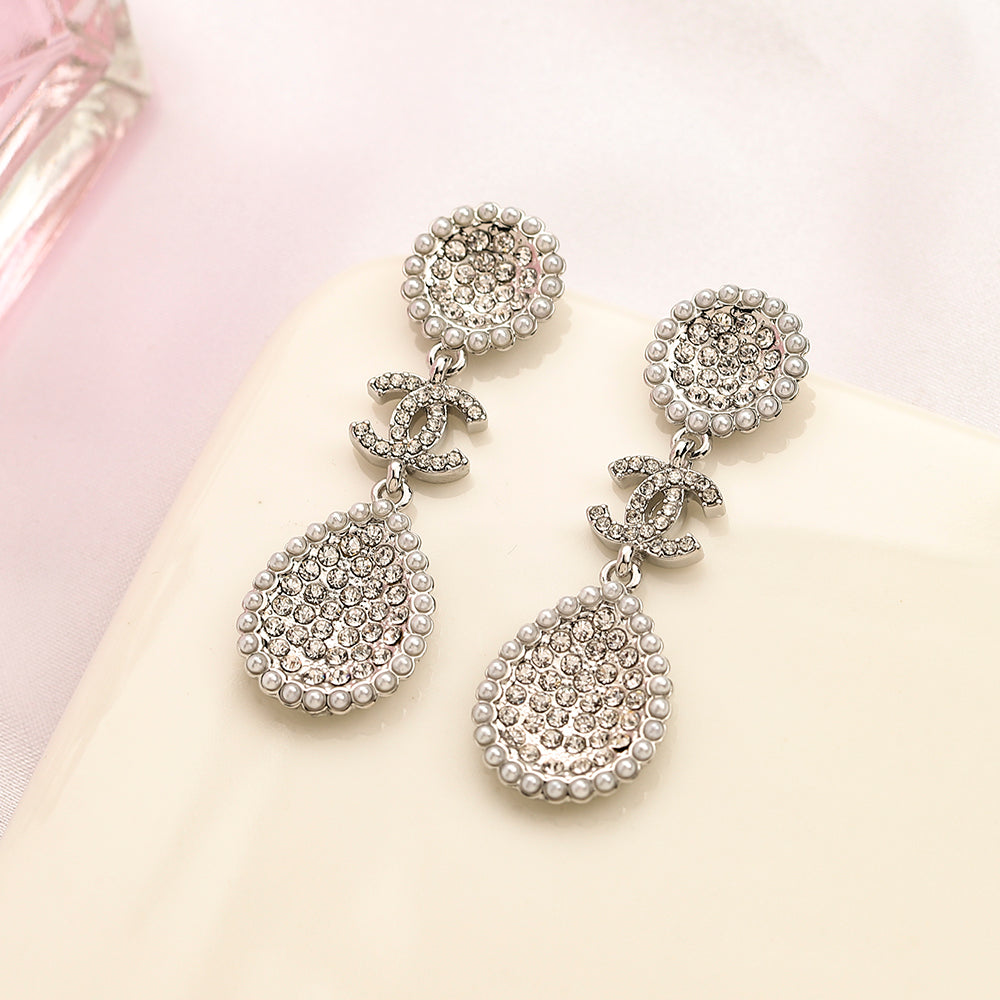 304 Stainless Steel Textured Teardrop Dangle Earrings