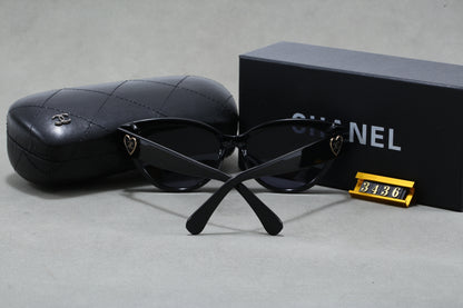 Round Logo-Temple Glasses - Clear and Tinted Lens Options