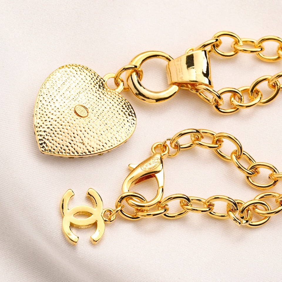 Set collana orecchini placcati oro vero stampato in lega