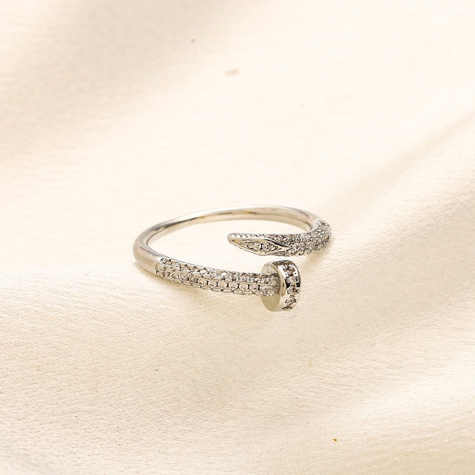 Copper Zirconium Real Gold Plated Ring,Cart*er Series、Rings Collection