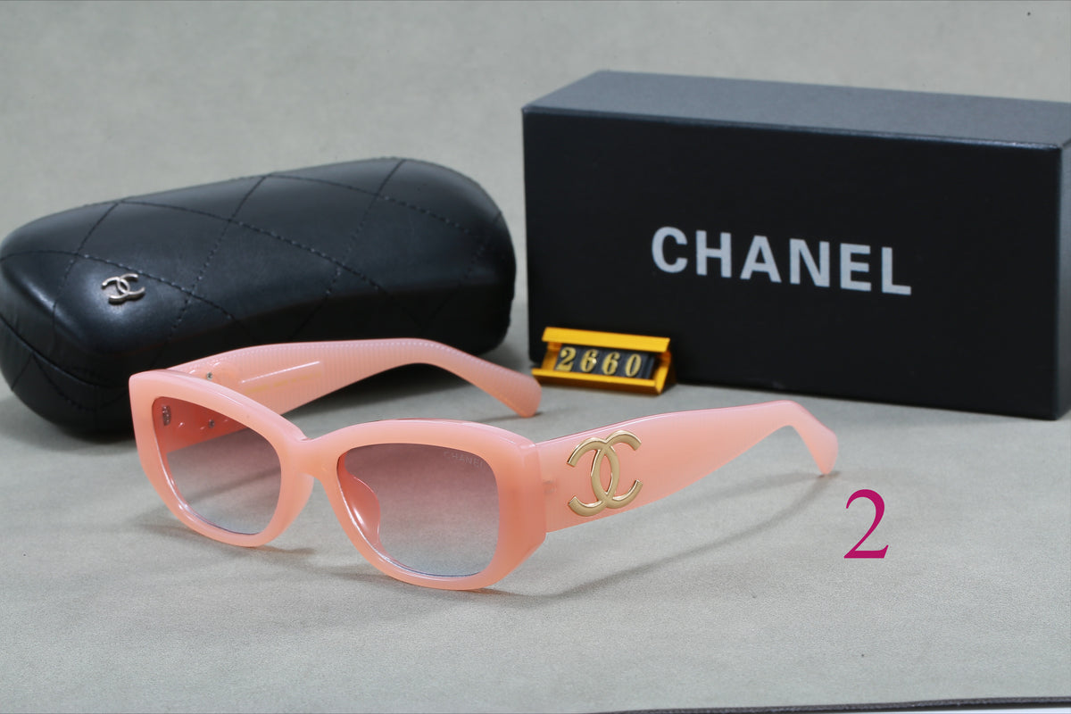 Rounded Cat-Eye Sunglasses with Interlocking Logo Temples