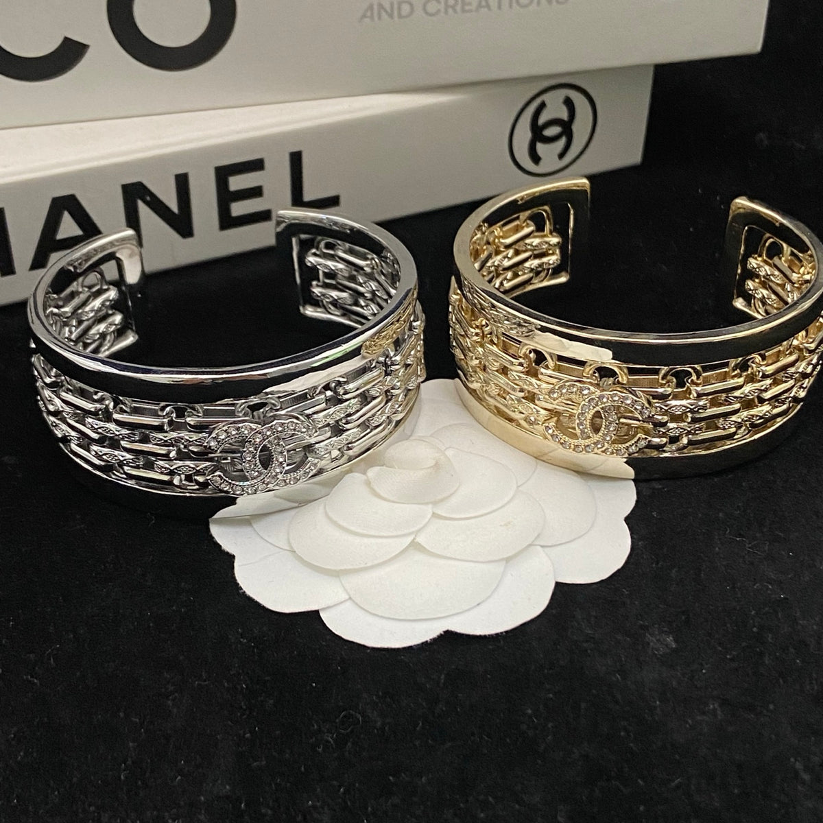 Layered Openwork Lettering Cuff Bracelet